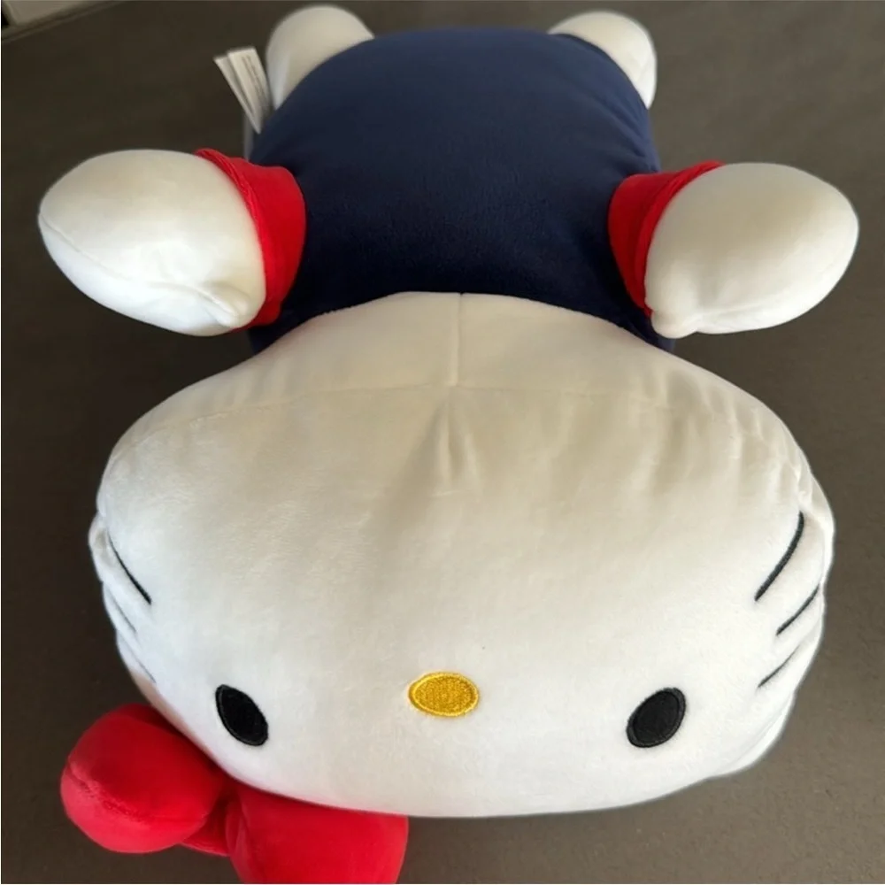 Hello Kitty Plush with Red Bow and Navy Outfit
